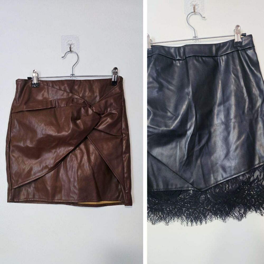 Fashion-nova Women's Brown and Black Skirt